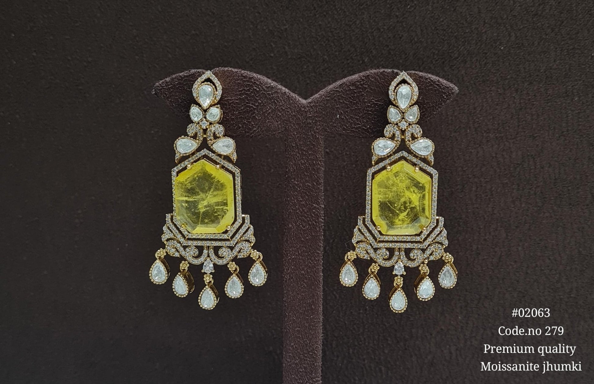 Doublet Kundan Earrings 02063 - KRISHNA'S SWETA JEWELLERY