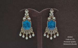 Doublet Kundan Earrings 02063 - KRISHNA'S SWETA JEWELLERY