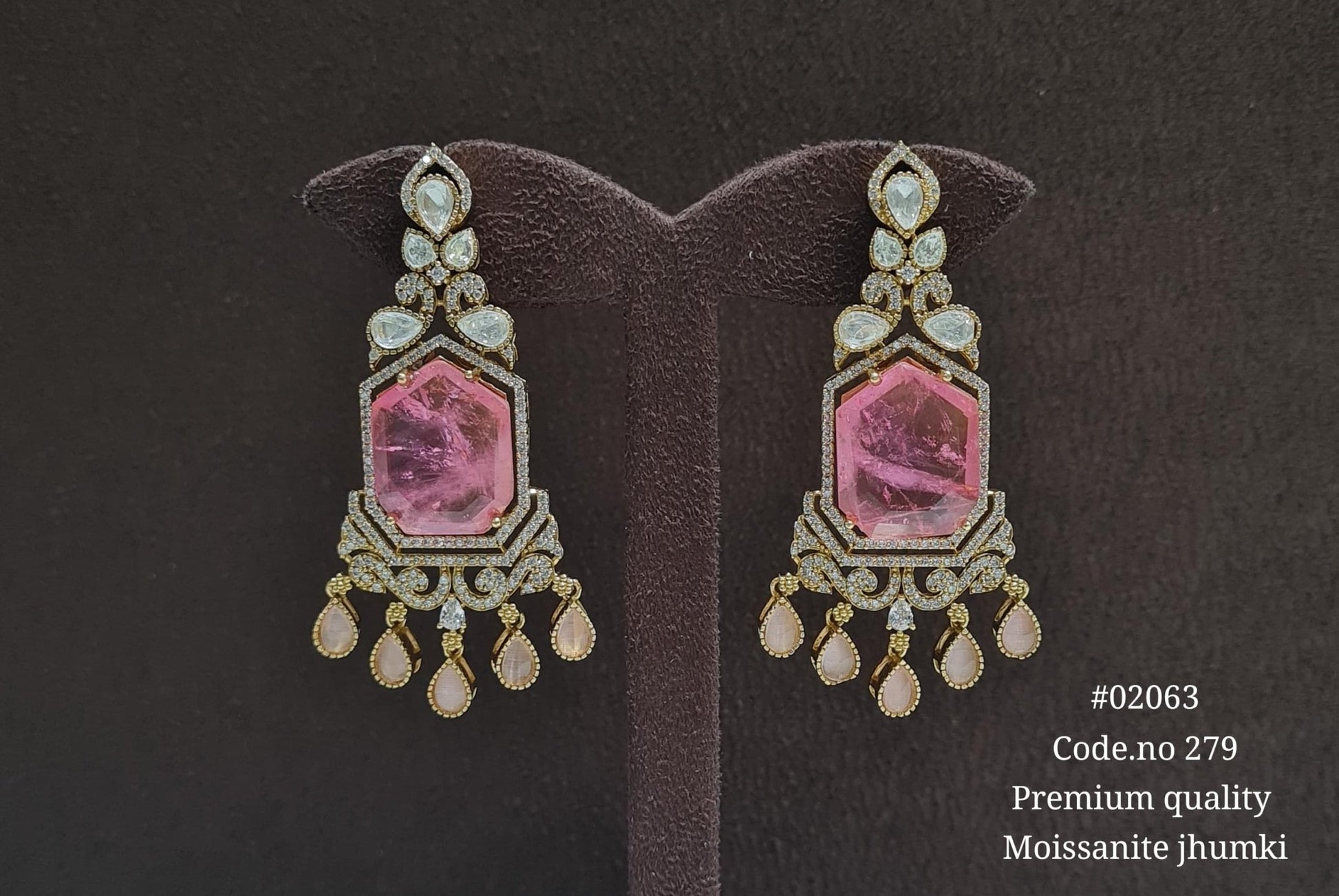 Doublet Kundan Earrings 02063 - KRISHNA'S SWETA JEWELLERY