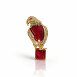Doublet Parrot Brooch 09307 - KRISHNA'S SWETA JEWELLERY