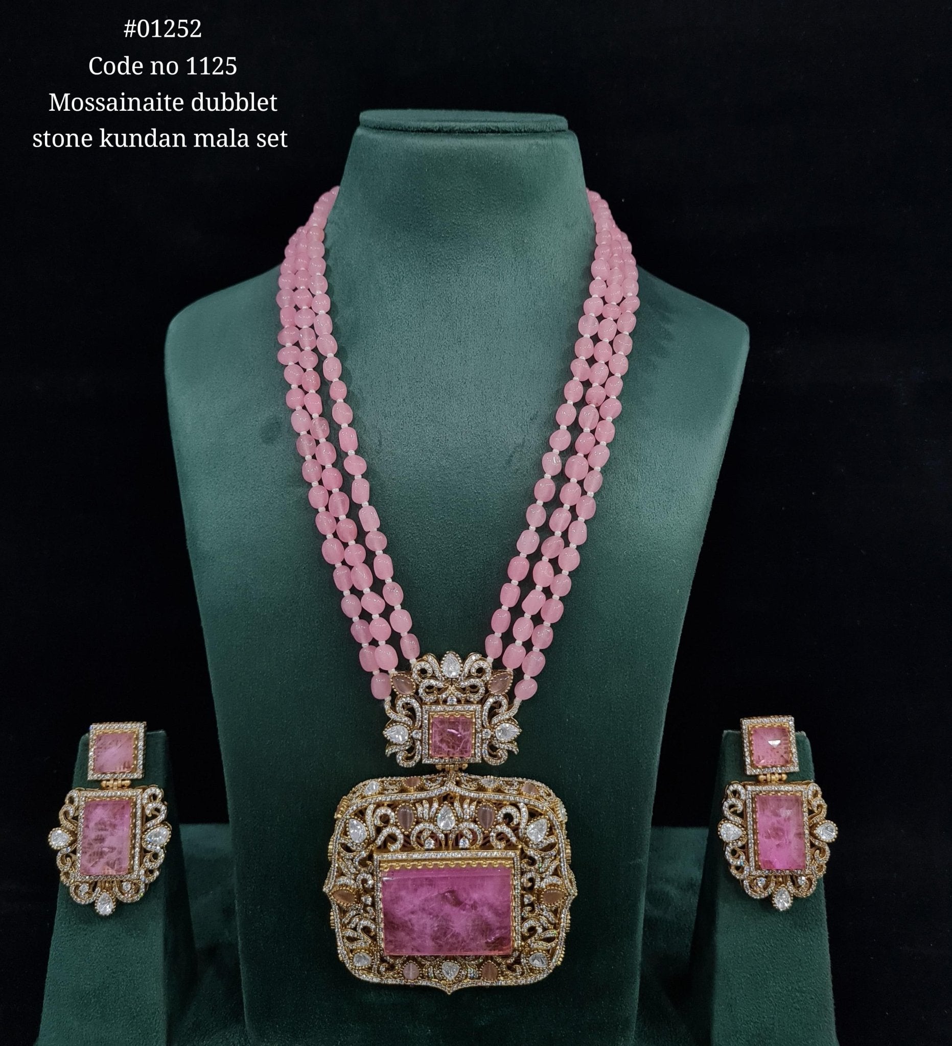 Doublet Pendant Long 01252 - KRISHNA'S SWETA JEWELLERY