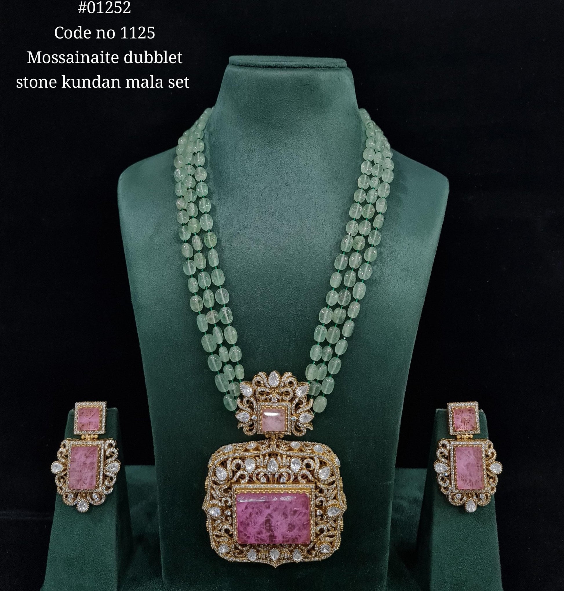 Doublet Pendant Long 01252 - KRISHNA'S SWETA JEWELLERY