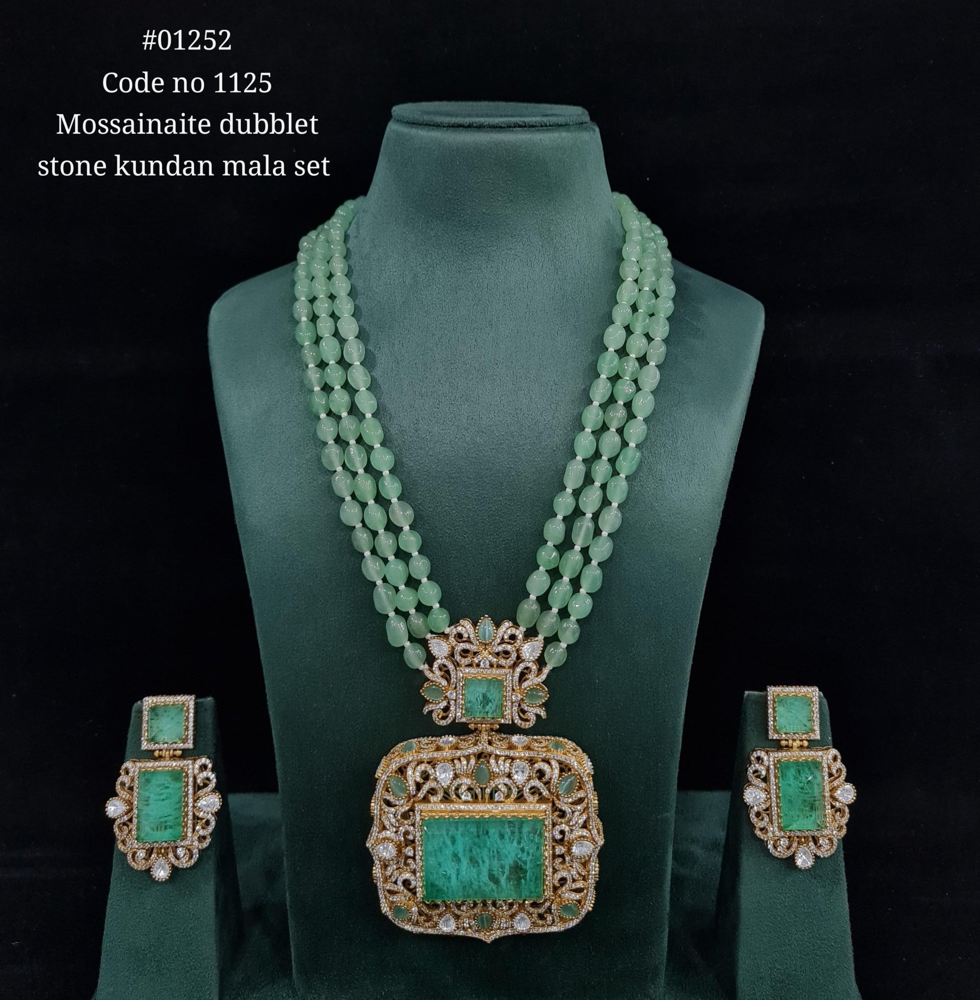 Doublet Pendant Long 01252 - KRISHNA'S SWETA JEWELLERY