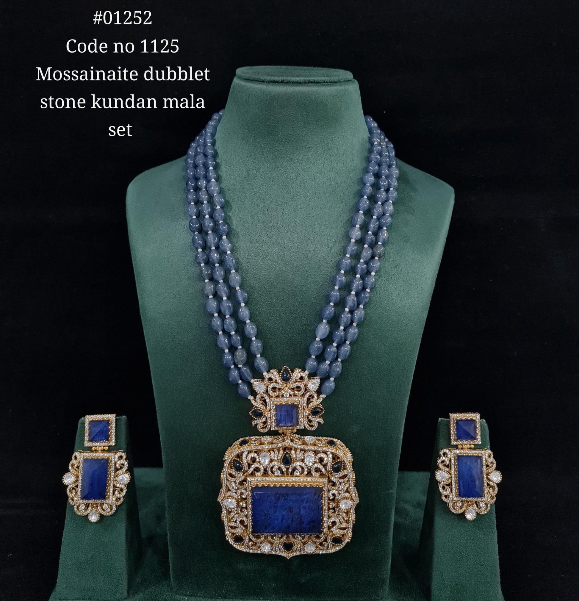 Doublet Pendant Long 01252 - KRISHNA'S SWETA JEWELLERY