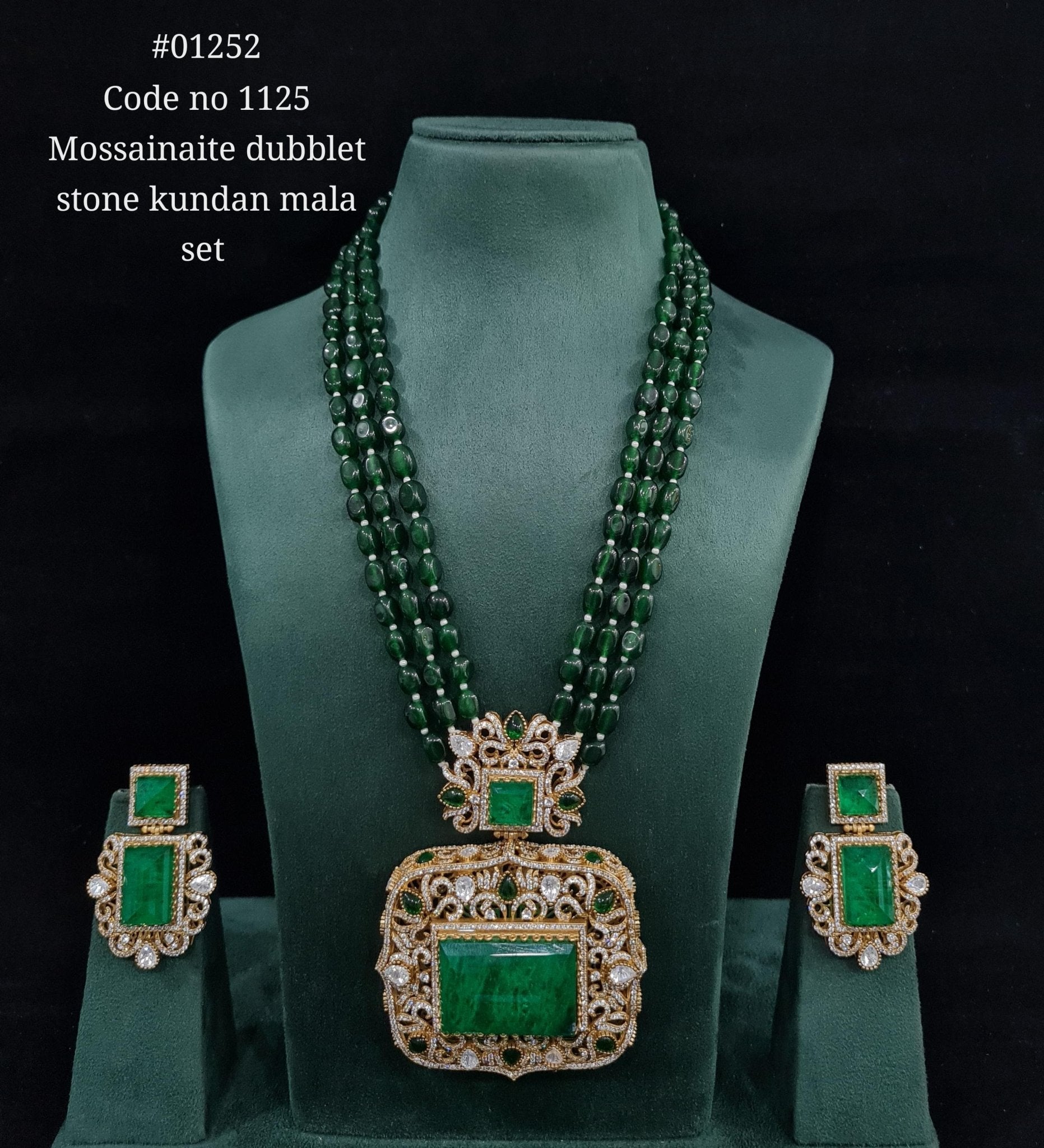 Doublet Pendant Long 01252 - KRISHNA'S SWETA JEWELLERY