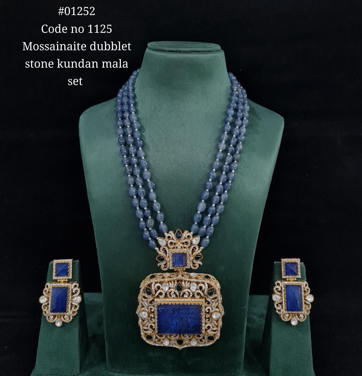 Doublet Pendant Long 01252 - KRISHNA'S SWETA JEWELLERY