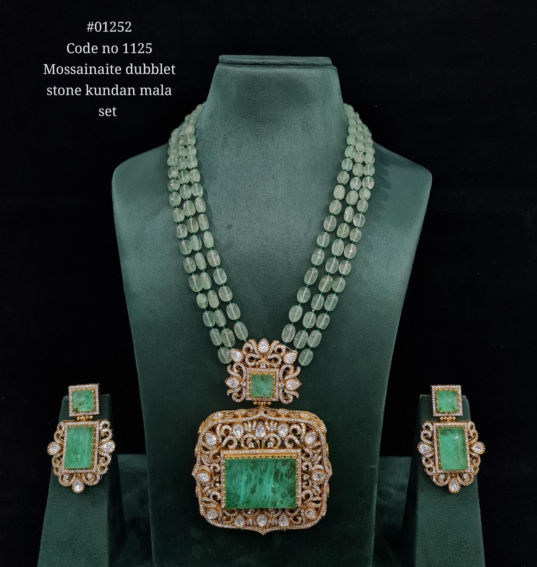 Doublet Pendant Long 01252 - KRISHNA'S SWETA JEWELLERY