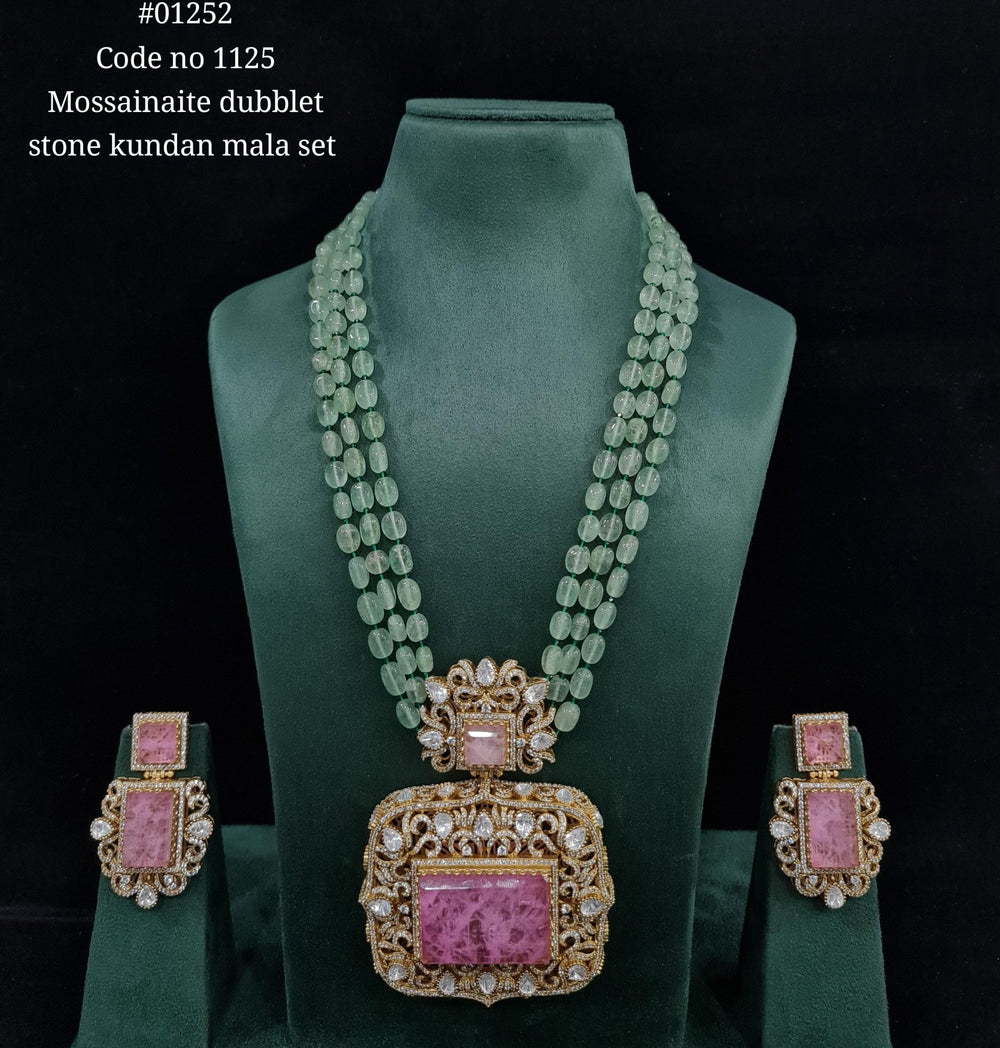 Doublet Pendant Long 01252 - KRISHNA'S SWETA JEWELLERY