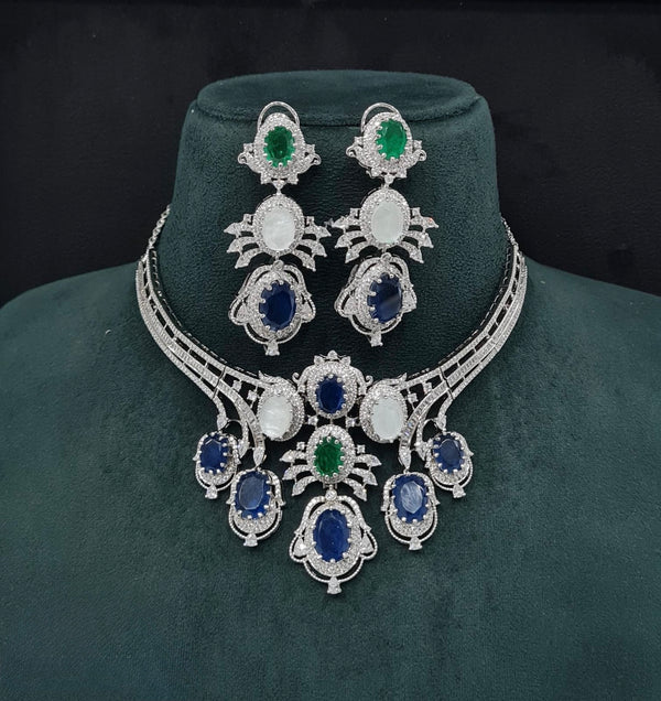 Cz Statement Necklace 09866