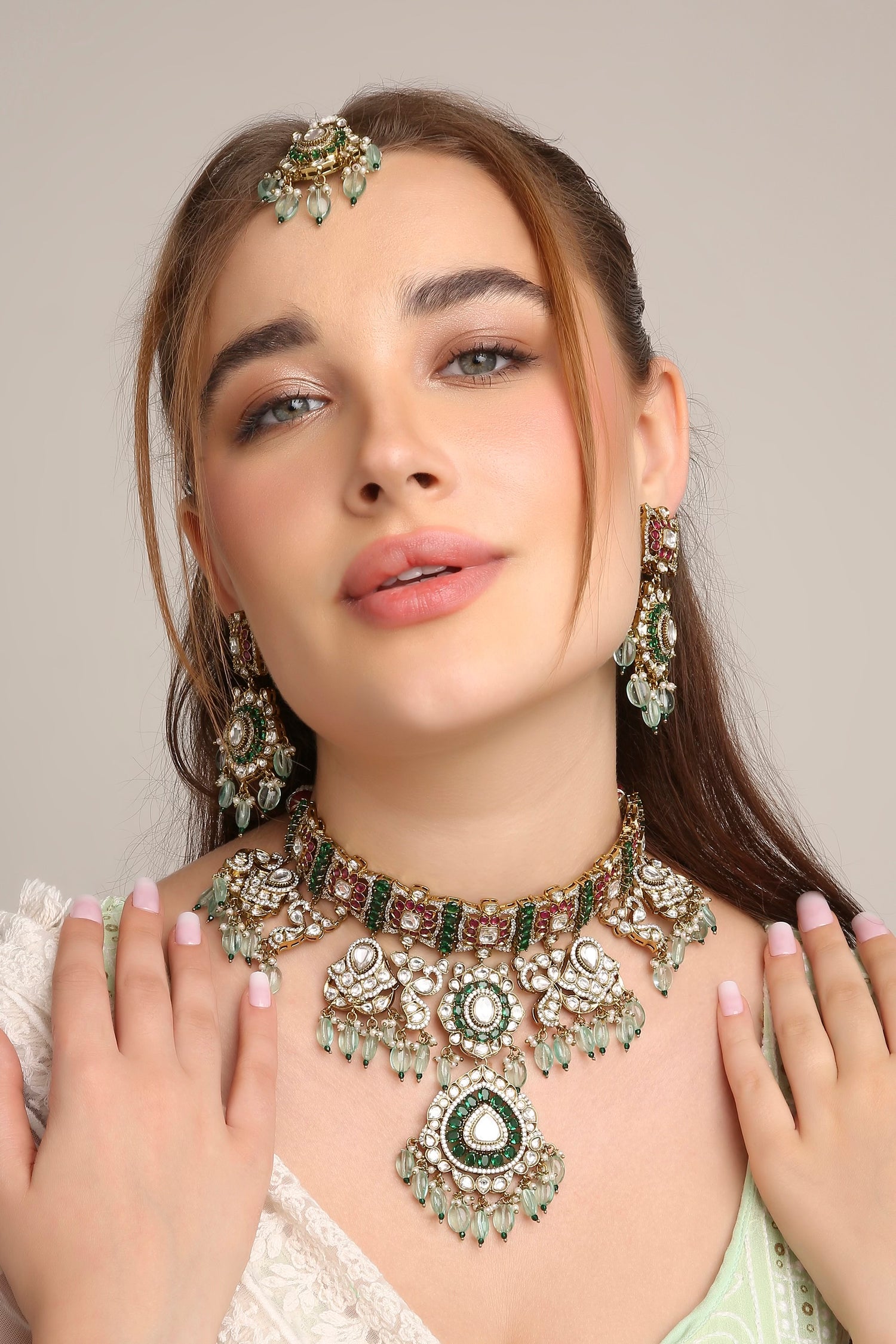 Polki Kundan Necklace 09601