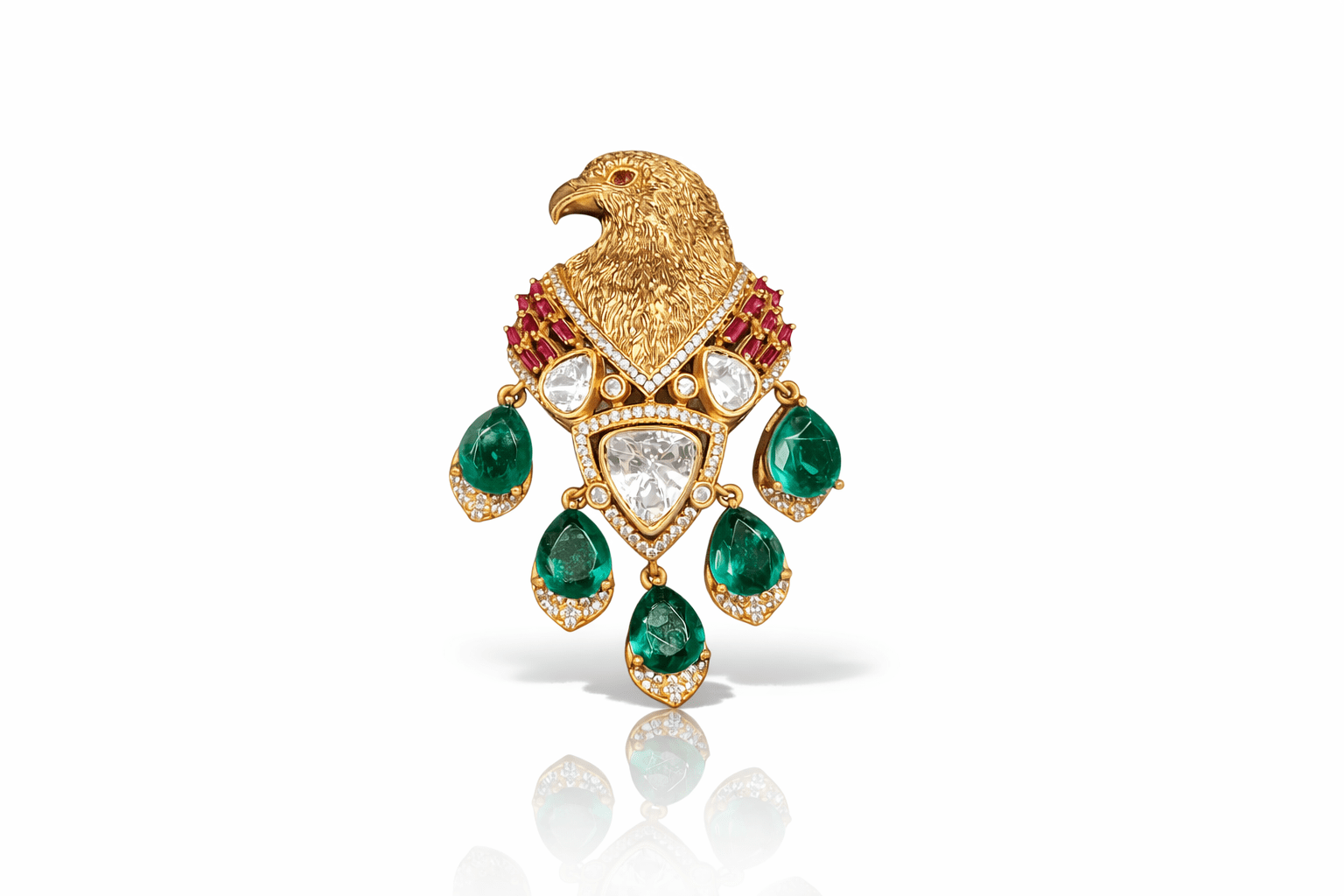 Eagle Brooch 08059 - KRISHNA'S SWETA JEWELLERY