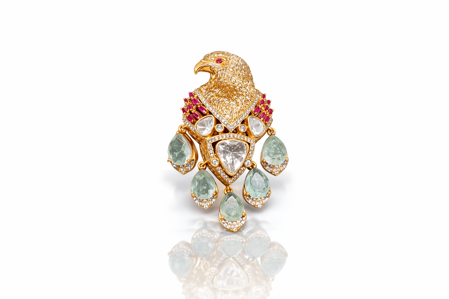 Eagle Brooch 08059 - KRISHNA'S SWETA JEWELLERY