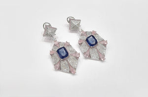 Cz Enamel Earrings 08544