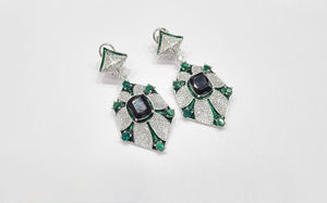 Cz Enamel Earrings 08544