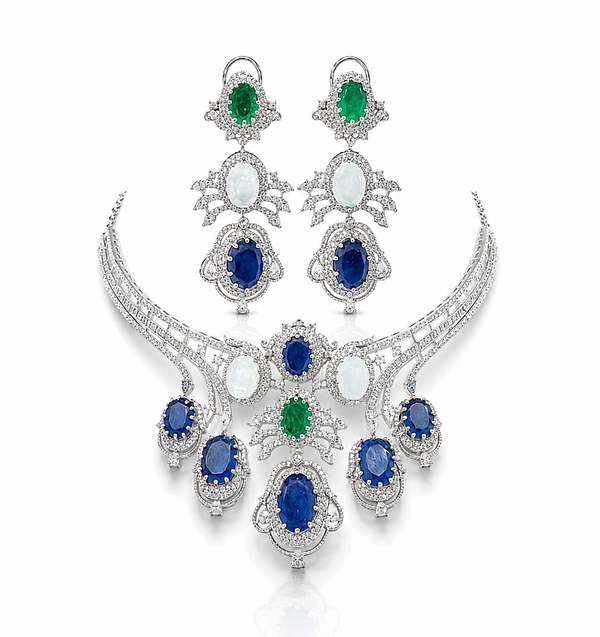 Cz Statement Necklace 09866