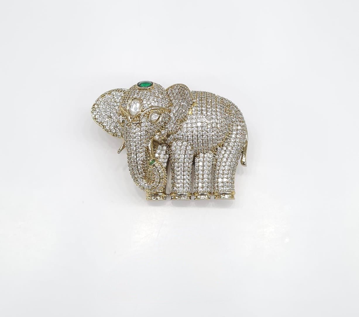 Elephant Brooch 02069 - KRISHNA'S SWETA JEWELLERY