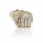 Elephant Brooch 02069 - KRISHNA'S SWETA JEWELLERY