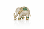 Elephant Sq Brooch 04309 - KRISHNA'S SWETA JEWELLERY