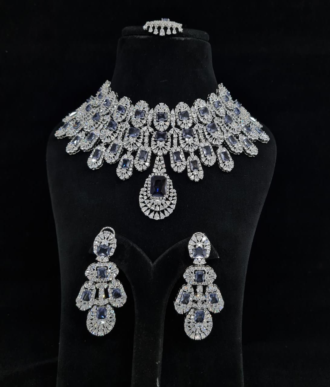 Exclusive Kiara Advani American Diamond Necklace Set - KRISHNA'S SWETA JEWELLERY