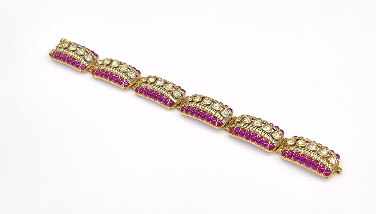 Exquisite Victorian Kundan Bracelet - Limited Edition - KRISHNA'S SWETA JEWELLERY