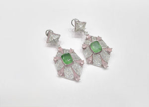 Cz Enamel Earrings 08544