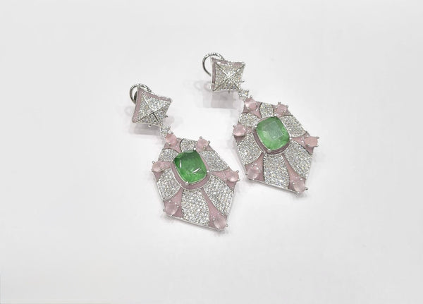 Cz Enamel Earrings 08544