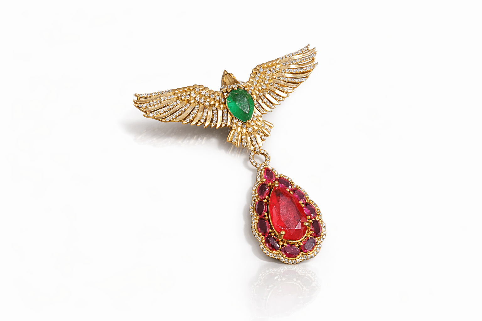 Falcon Brooch 08698 - KRISHNA'S SWETA JEWELLERY