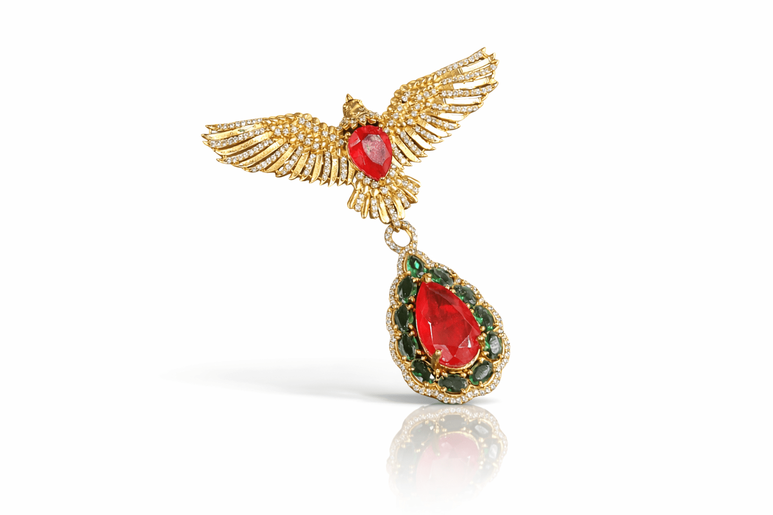 Falcon Brooch 08698 - KRISHNA'S SWETA JEWELLERY