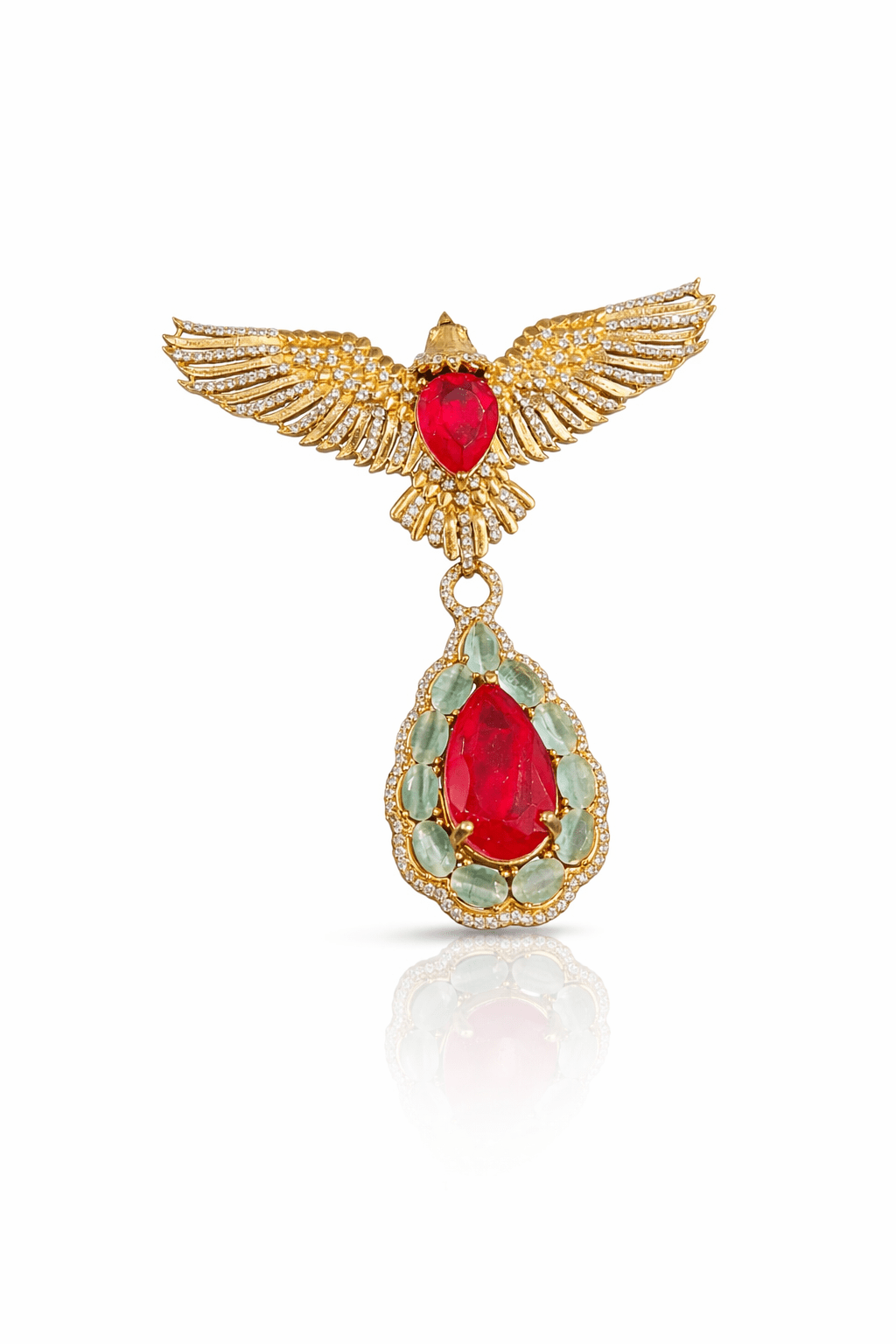 Falcon Brooch 08698 - KRISHNA'S SWETA JEWELLERY