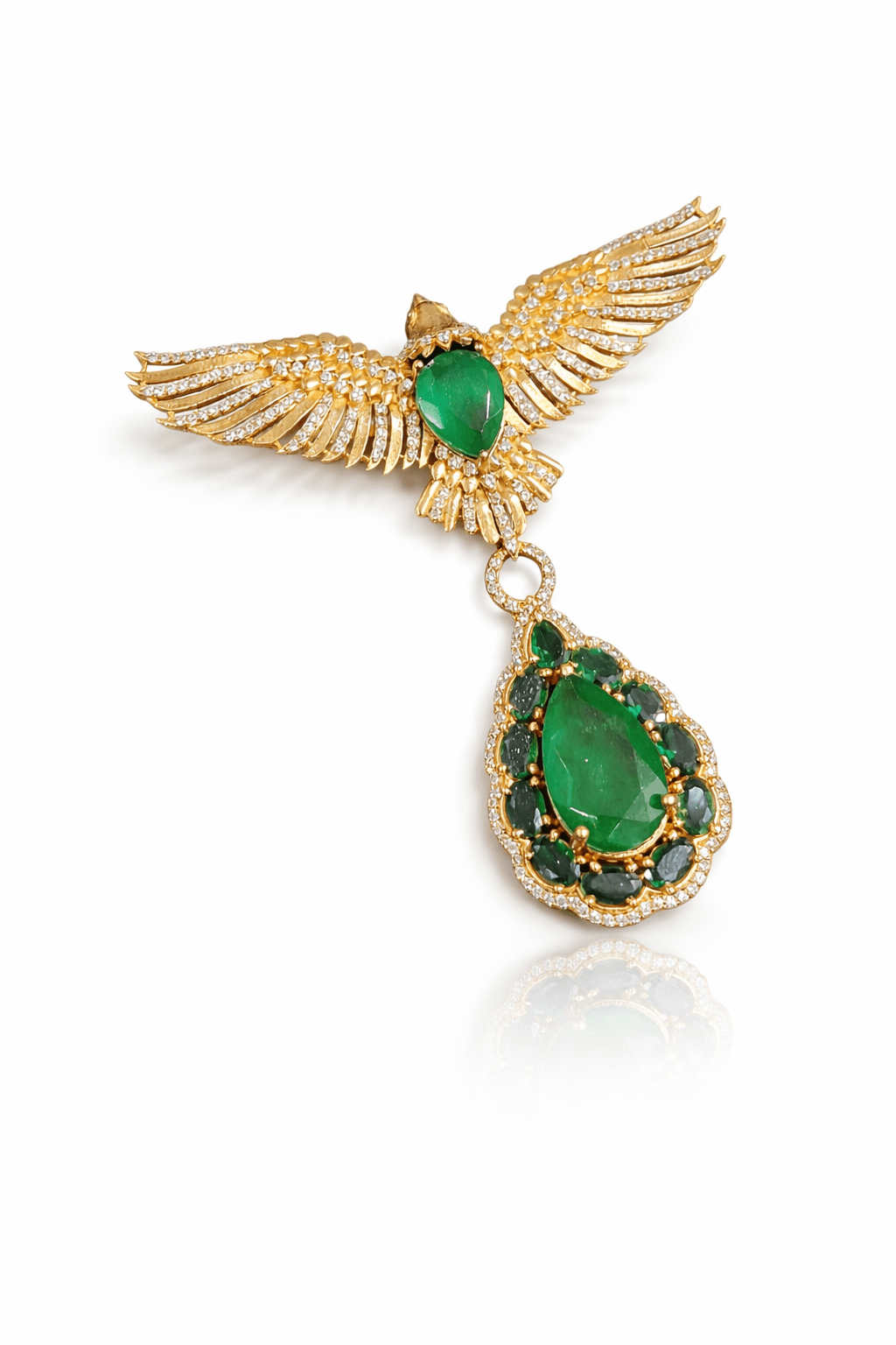 Falcon Brooch 08698 - KRISHNA'S SWETA JEWELLERY