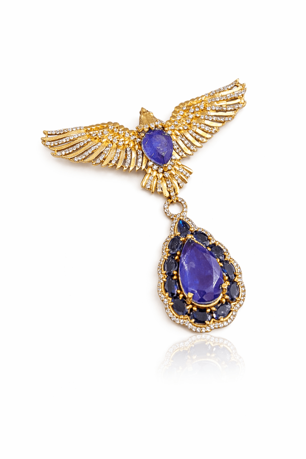 Falcon Brooch 08698 - KRISHNA'S SWETA JEWELLERY