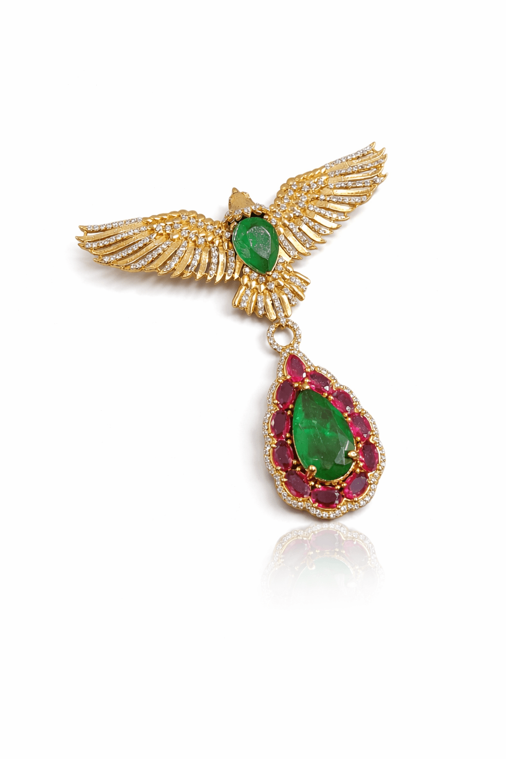 Falcon Brooch 08698 - KRISHNA'S SWETA JEWELLERY