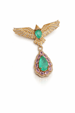 Falcon Brooch 08698 - KRISHNA'S SWETA JEWELLERY