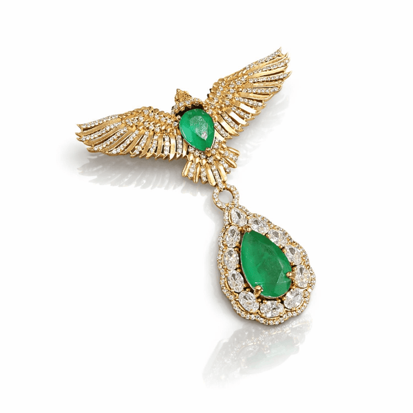 Falcon Brooch 08698 - KRISHNA'S SWETA JEWELLERY