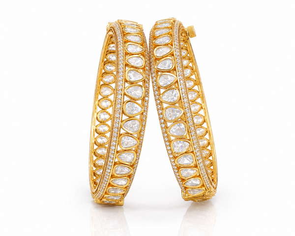 Kundan Moissanite Bangles 11654