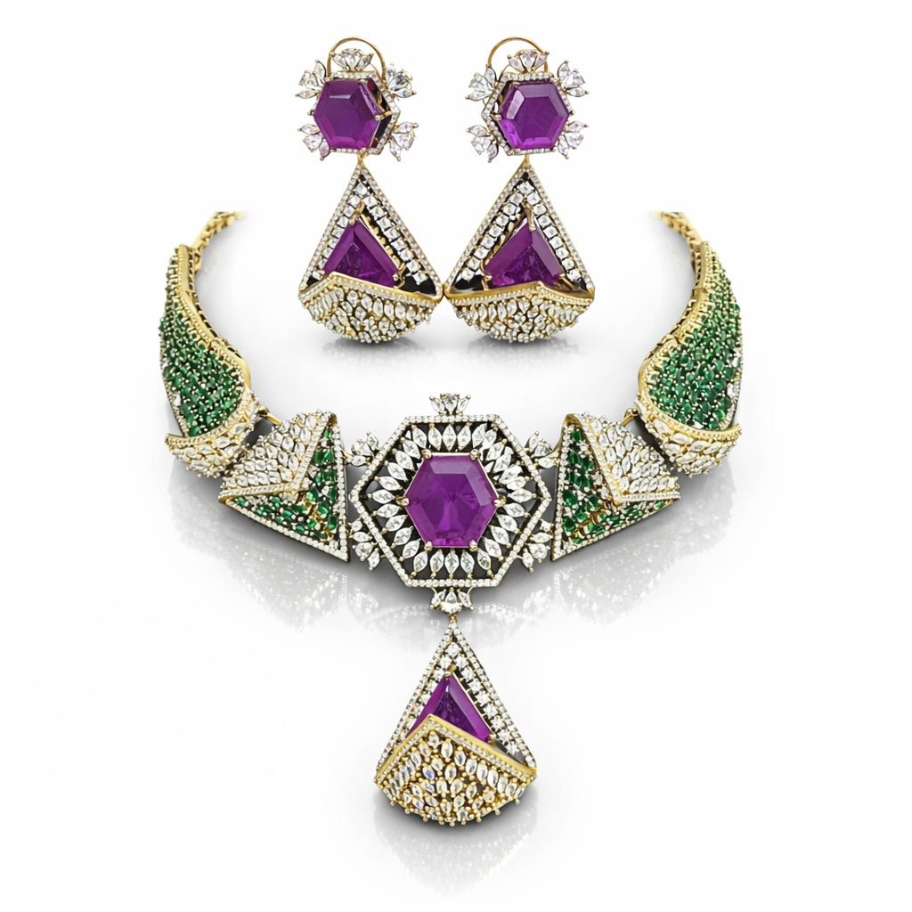 Garuda Empress Necklace 08914 - KRISHNA'S SWETA JEWELLERY