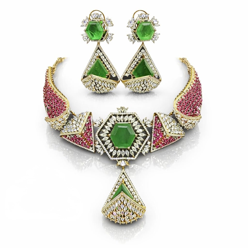 Garuda Empress Necklace 08914 - KRISHNA'S SWETA JEWELLERY