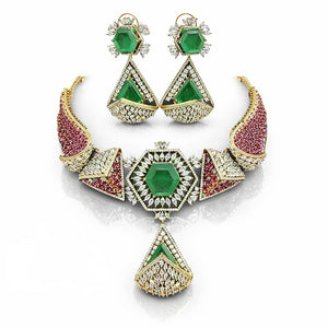 Garuda Empress Necklace 08914 - KRISHNA'S SWETA JEWELLERY