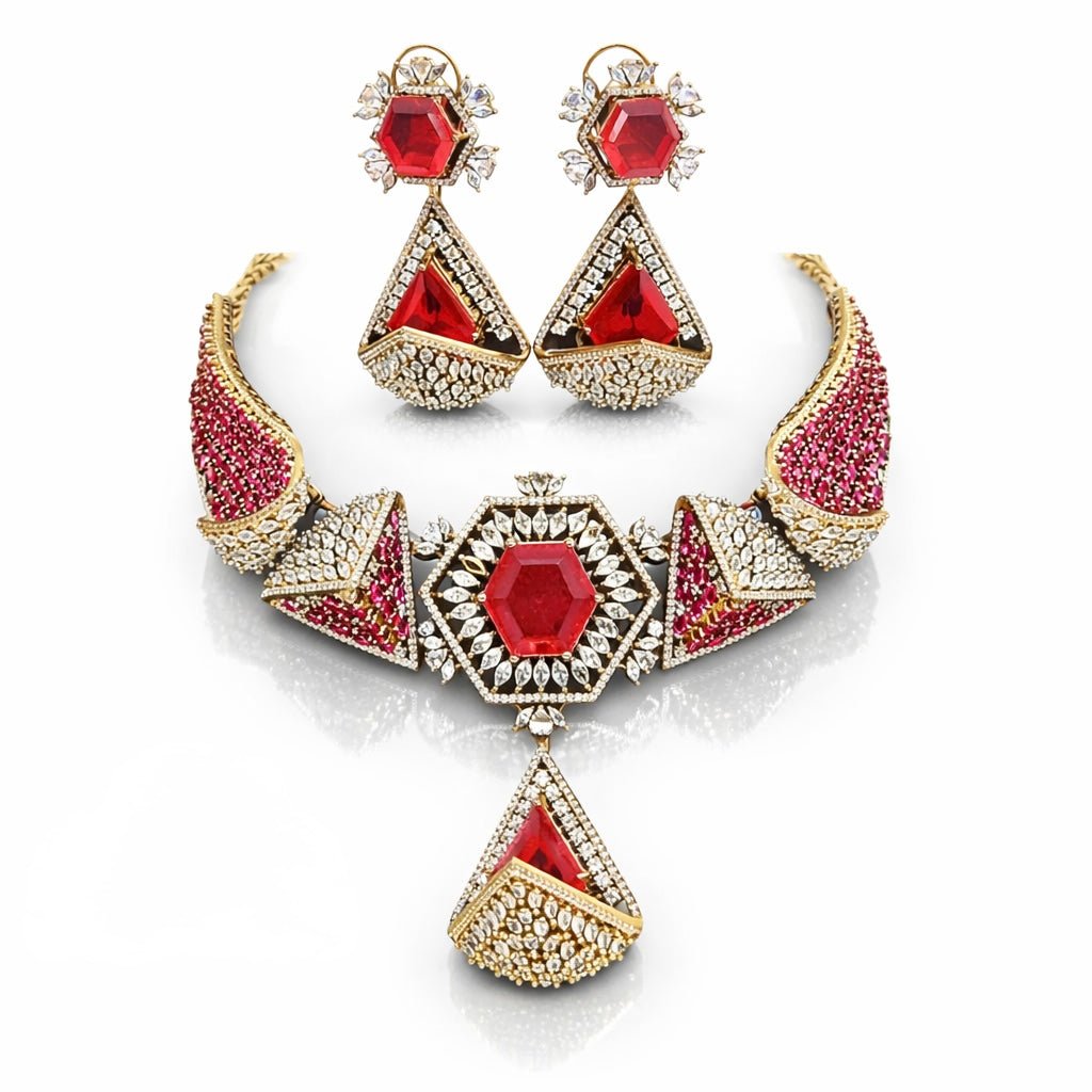 Garuda Empress Necklace 08914 - KRISHNA'S SWETA JEWELLERY