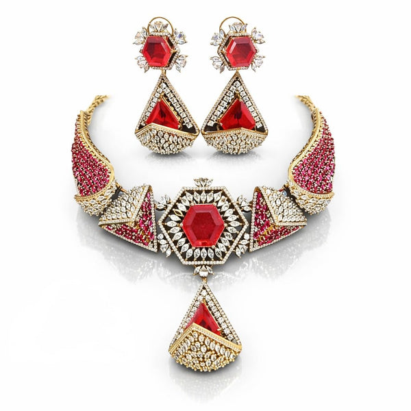 Garuda Empress Necklace 08914 - KRISHNA'S SWETA JEWELLERY