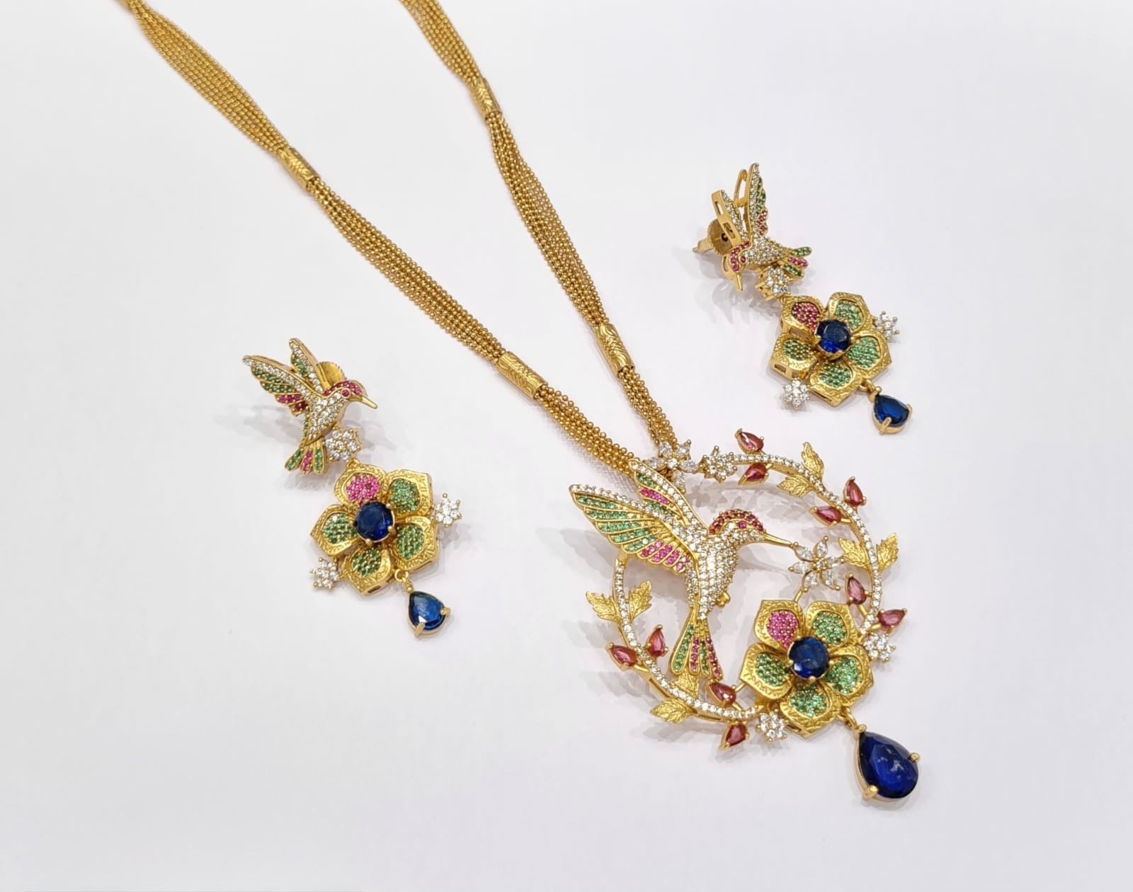 Golden Bloom Pendant 11001 - KRISHNA'S SWETA JEWELLERY