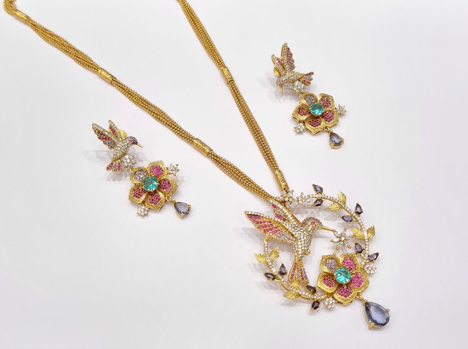 Golden Bloom Pendant 11001 - KRISHNA'S SWETA JEWELLERY