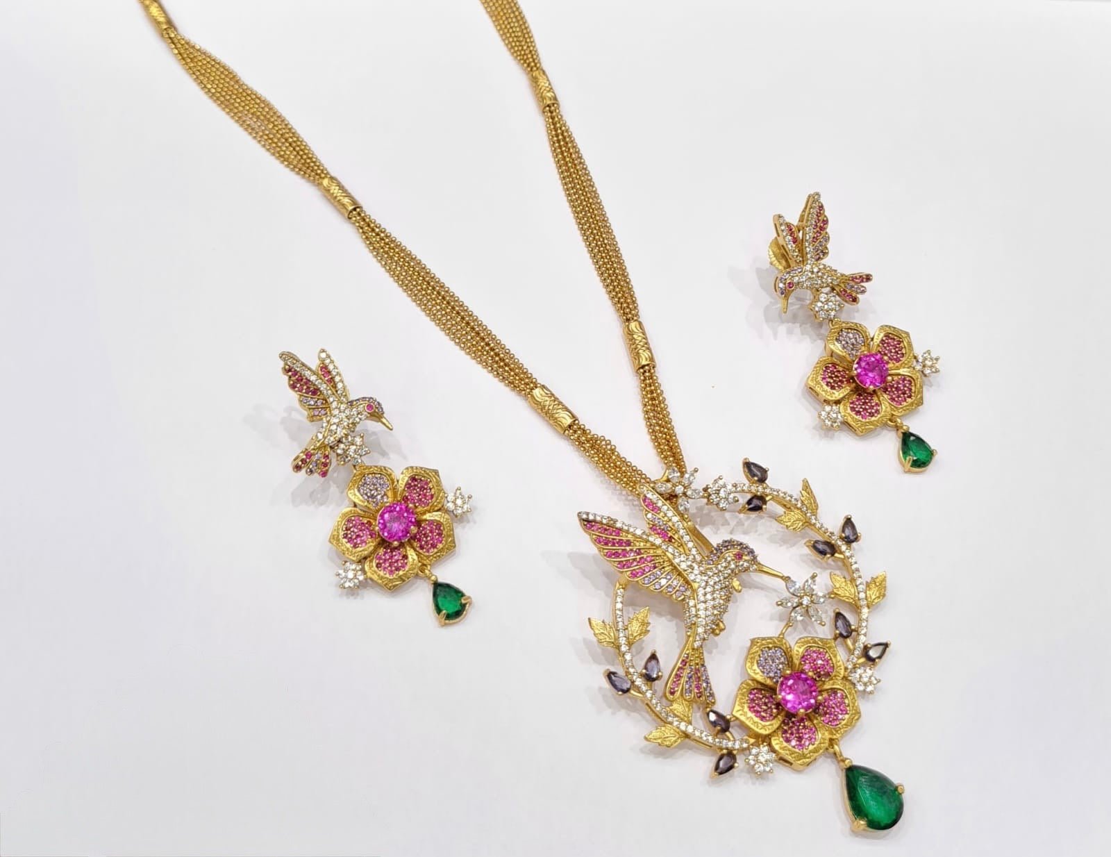 Golden Bloom Pendant 11001 - KRISHNA'S SWETA JEWELLERY