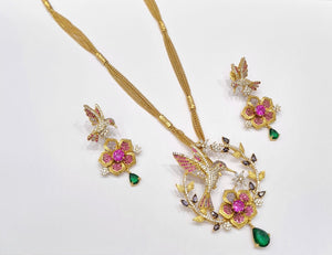 Golden Bloom Pendant 11001 - KRISHNA'S SWETA JEWELLERY