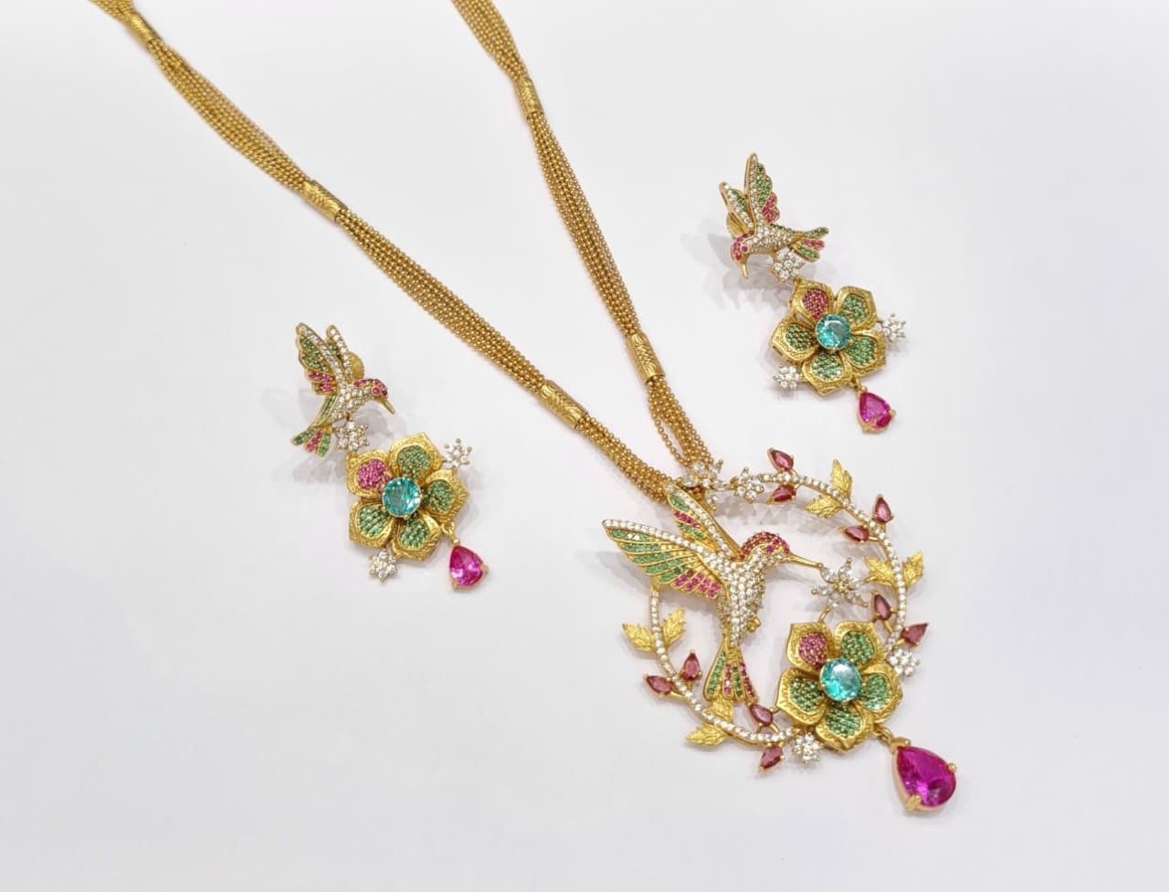 Golden Bloom Pendant 11001 - KRISHNA'S SWETA JEWELLERY