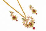 Golden Bloom Pendant 11001 - KRISHNA'S SWETA JEWELLERY