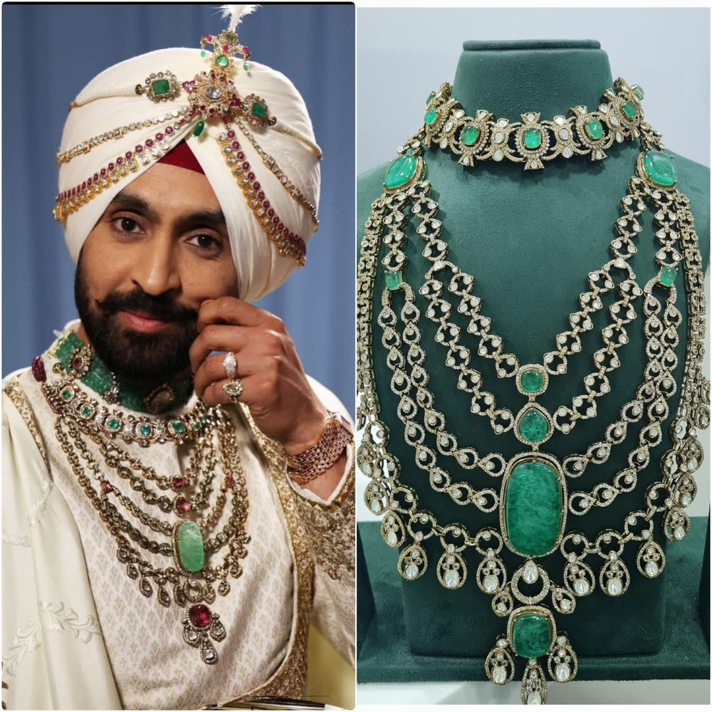 Groom Kundan set (Dosanjh) 03739 - KRISHNA'S SWETA JEWELLERY