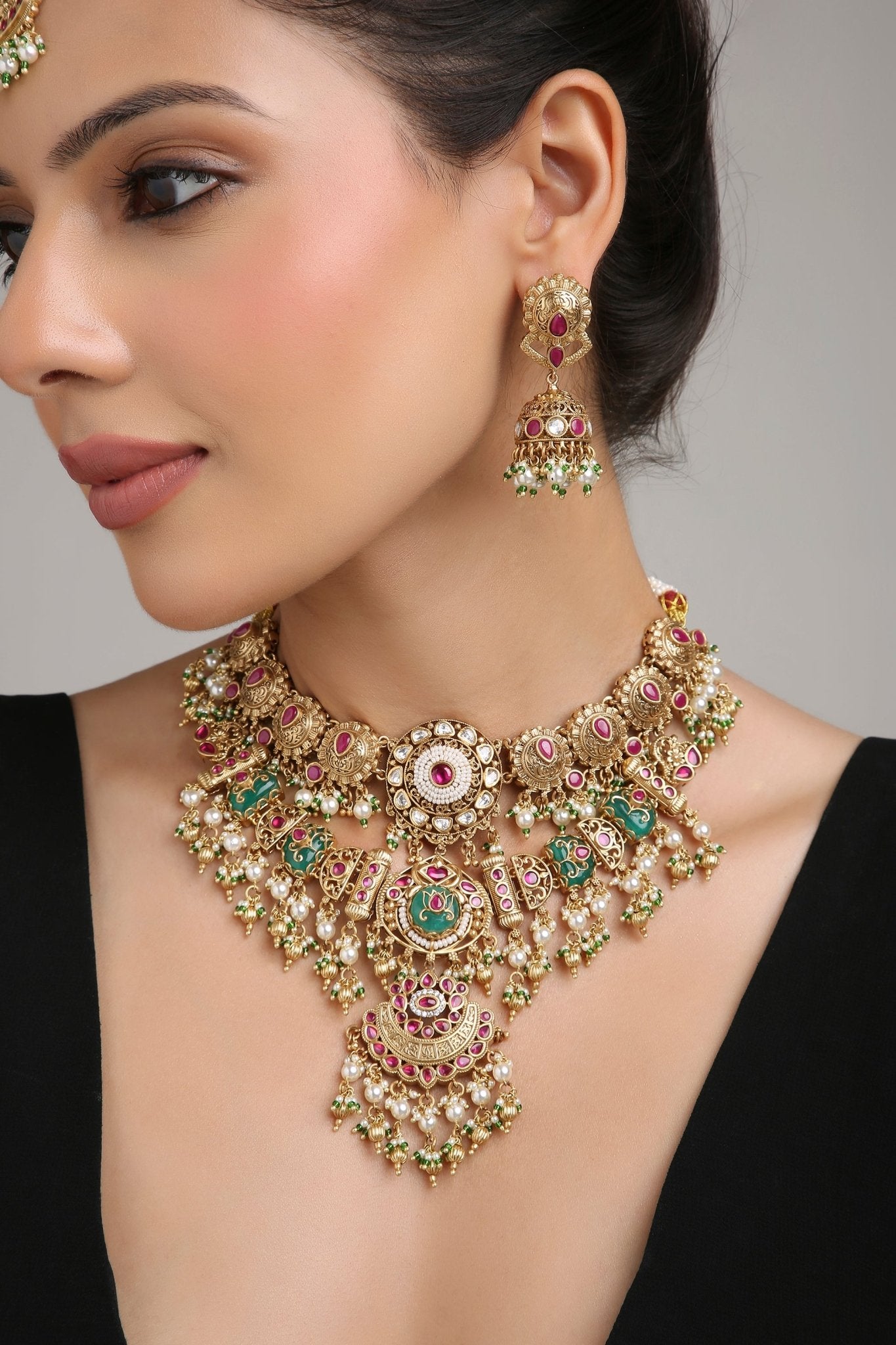 Heritage Bride Set 08163 - KRISHNA'S SWETA JEWELLERY