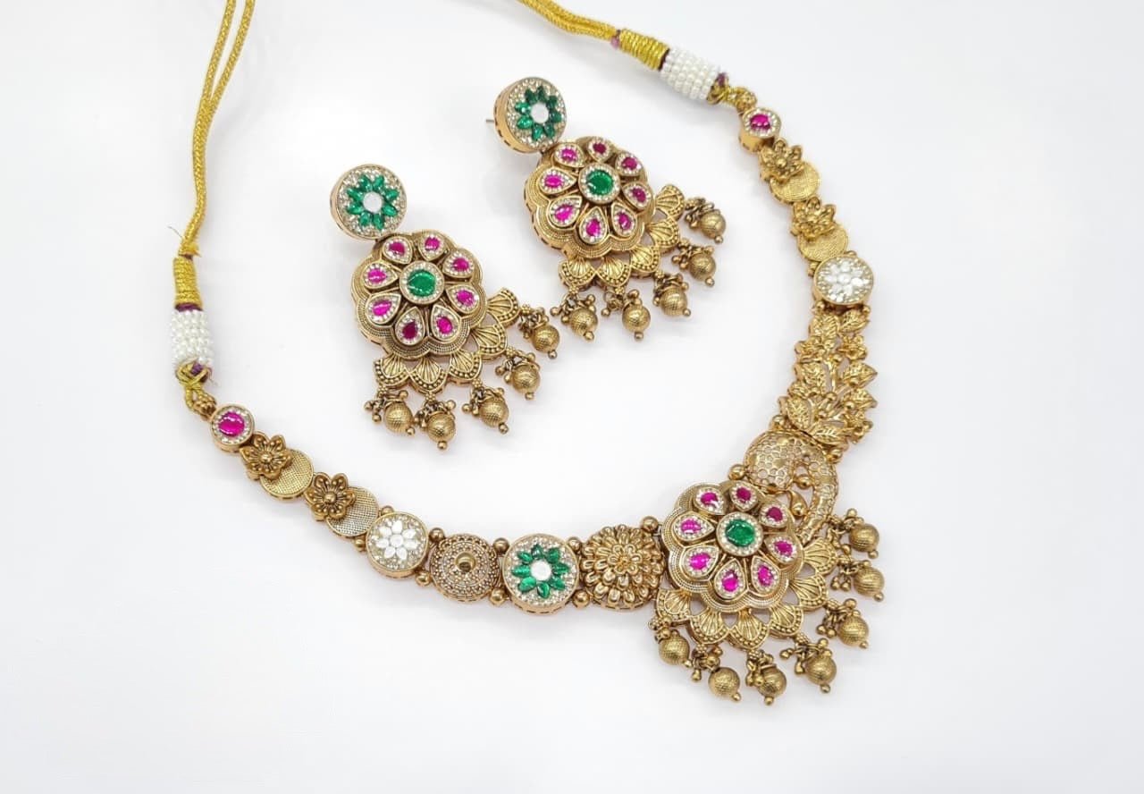 Heritage Necklace 05584 - KRISHNA'S SWETA JEWELLERY