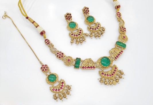 Heritage Necklace 06218 - KRISHNA'S SWETA JEWELLERY
